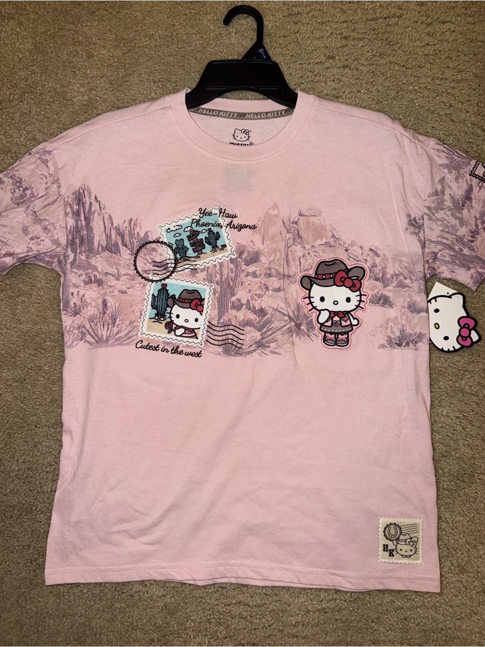 Hello Kitty Light Pink Arizona Western Tee